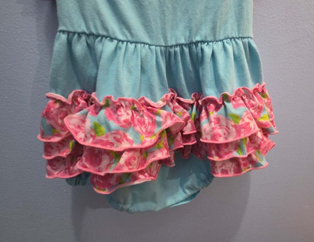 Floral Ruffle Bubble Romper - Picture 12 of 15